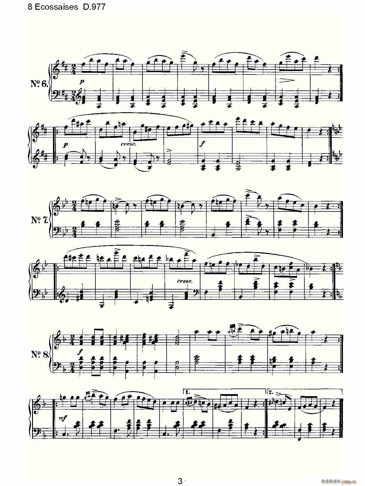 8 Ecossaises D.977(ʮ�ּ�����)3