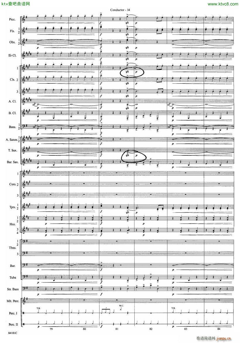 Anderson Sleigh Ride full score(����V)15