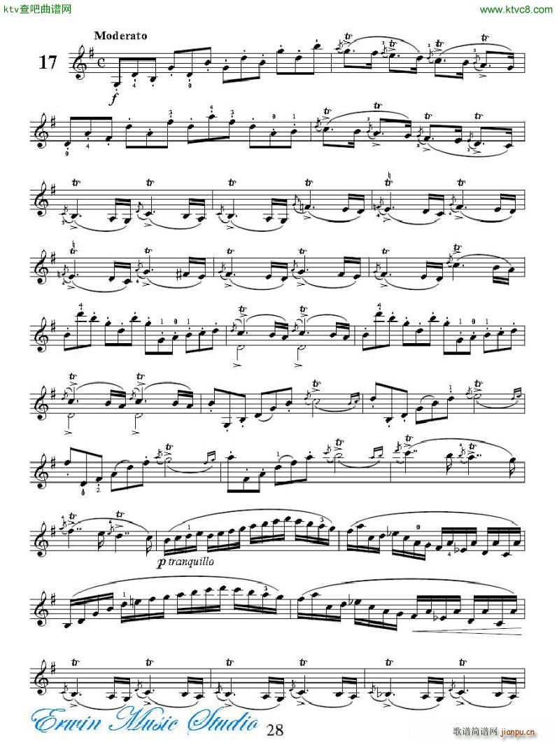 ���R�ɠ� 42�׾�����Rudolphe Kreutzer 42 Studies 13 21(ʮ�ּ�����)9