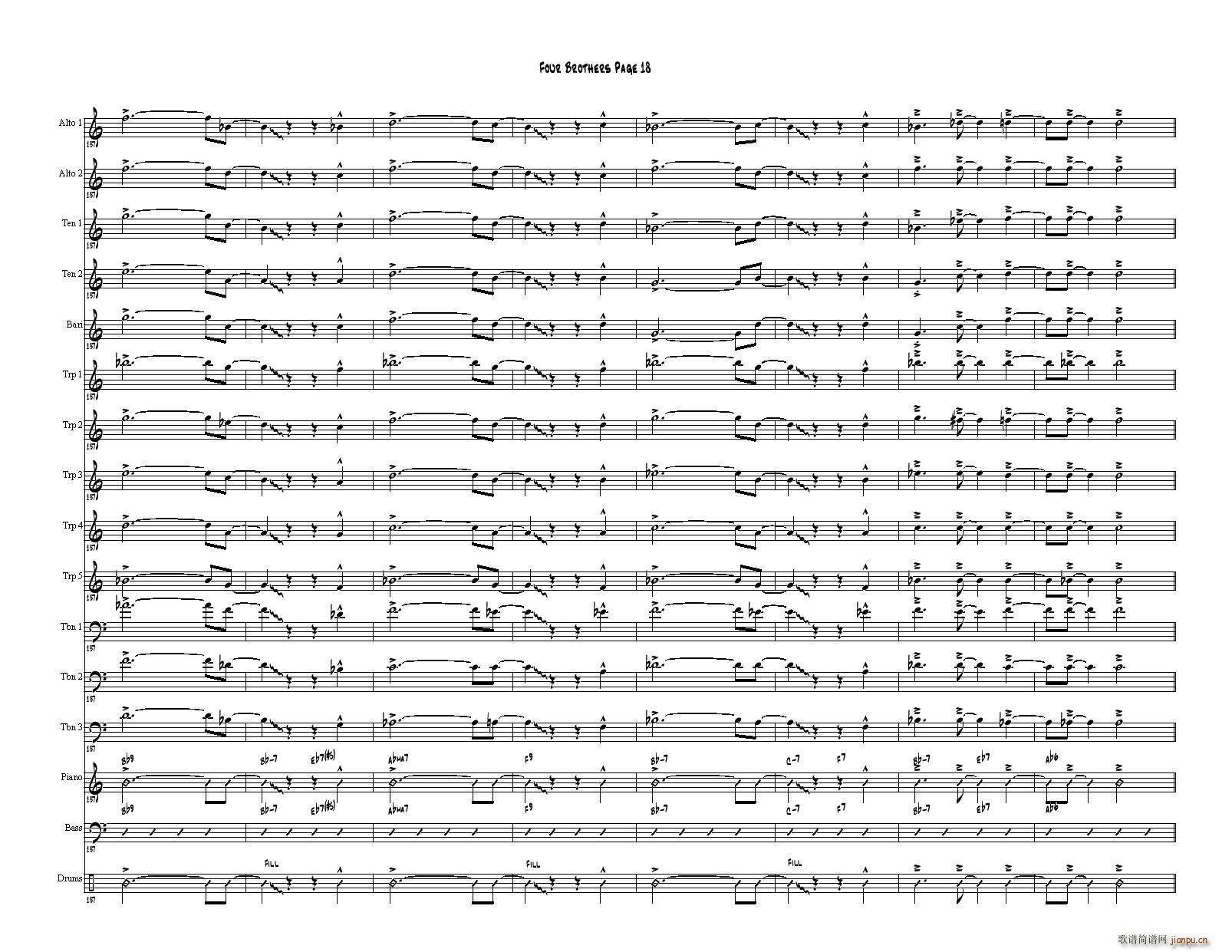 Four Brothers Big Band score(���V)18