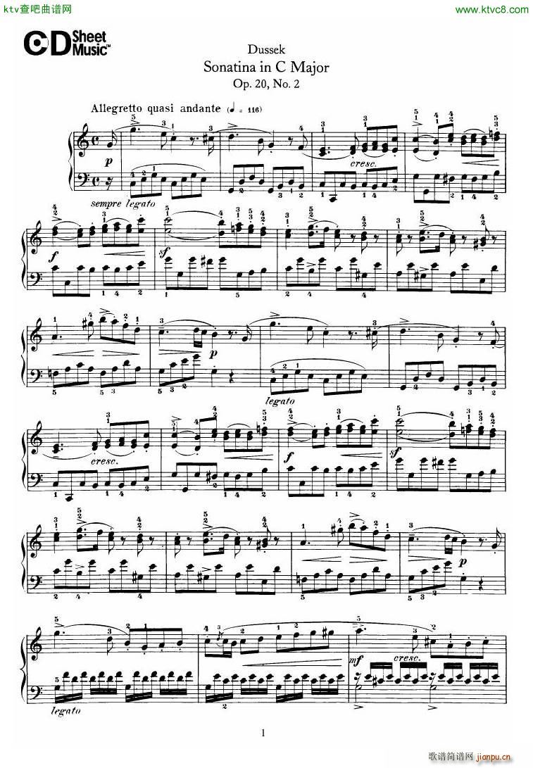 Dussek Sonatina in G Major(����V)6