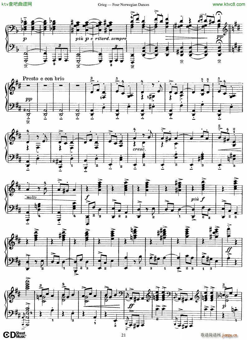 Grieg Four Norwegian Dances(����V)21