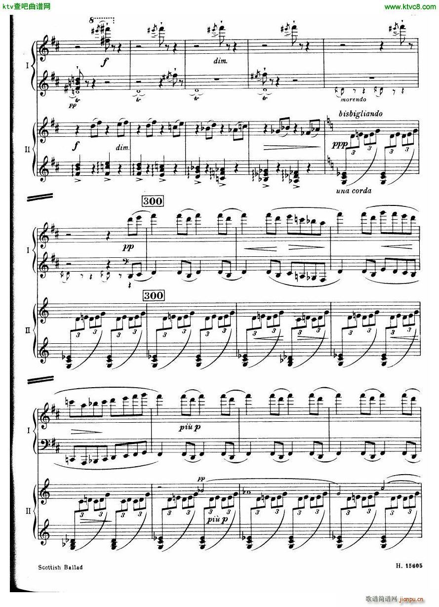 Britten Scottish Ballad op 26 arr for 2 pianos(����V)30