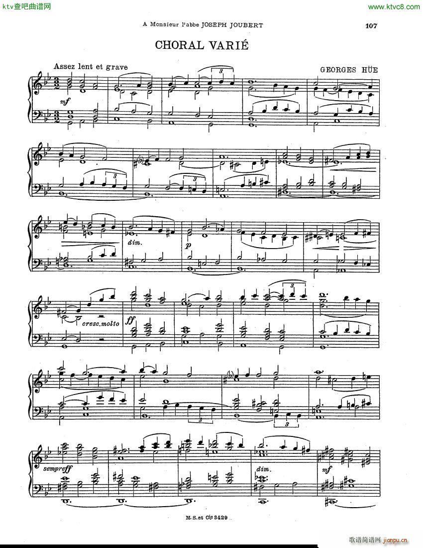 Hue Georges Choral Vari�� organ(����V)1