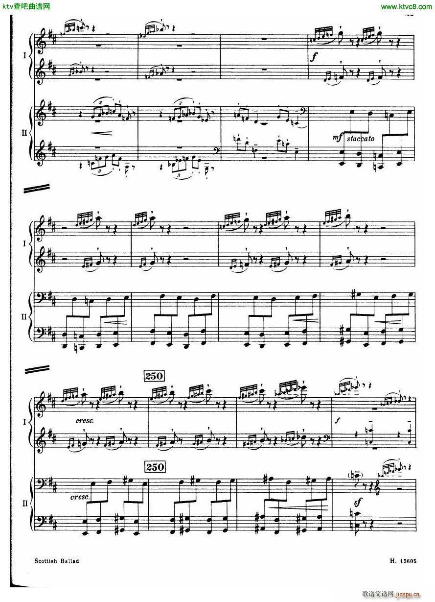 Britten Scottish Ballad op 26 arr for 2 pianos(����V)26