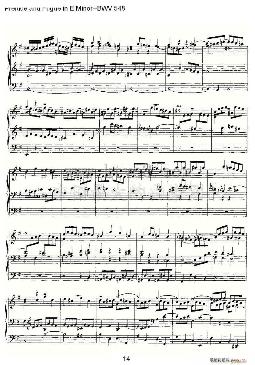 Prelude and Fugue in E Minor BWV 548 ���L(f��ng)���V(ʮ�ּ�����)14