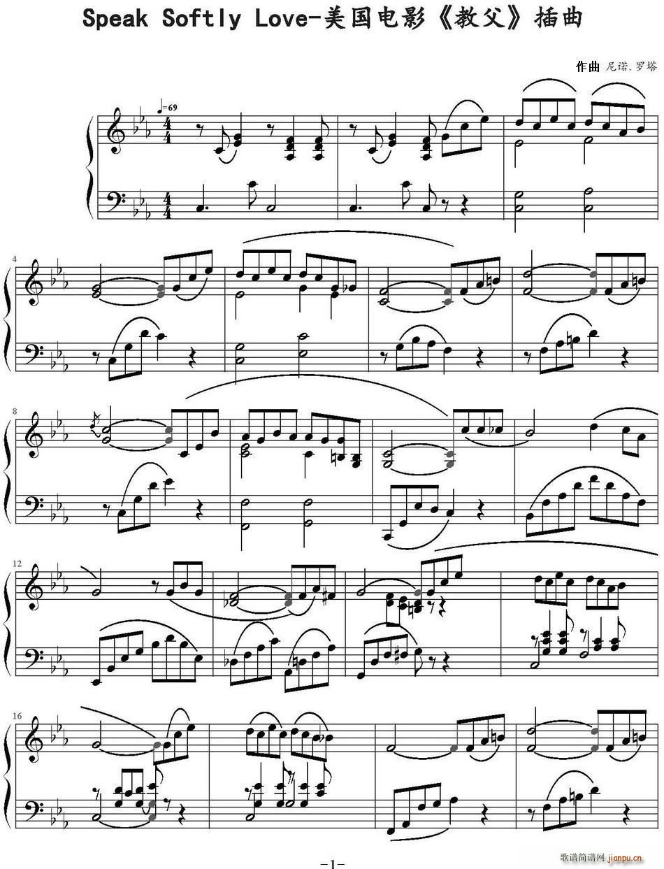 Speak Softly Love �Ӱ �̸� ���}��(ʮ�ּ�����)1