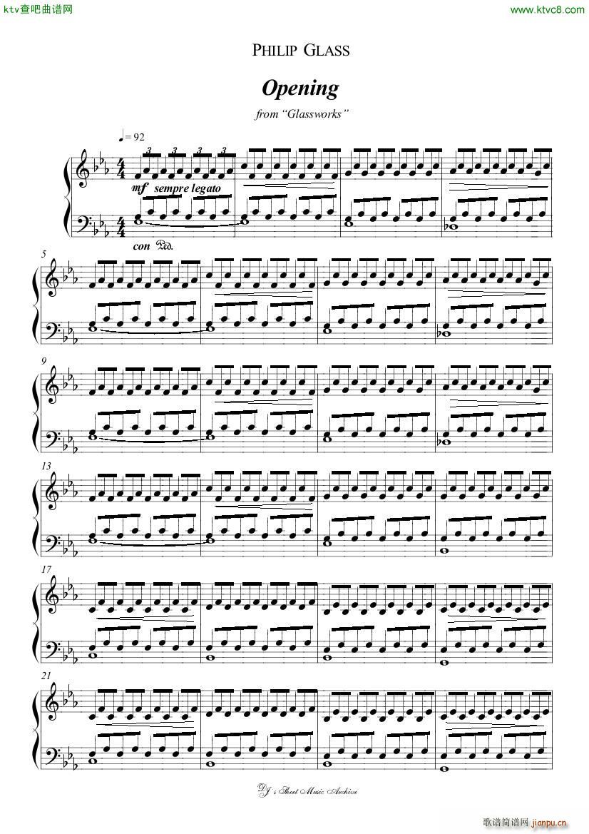 Philip Glass Opening Glassworks(����V)1