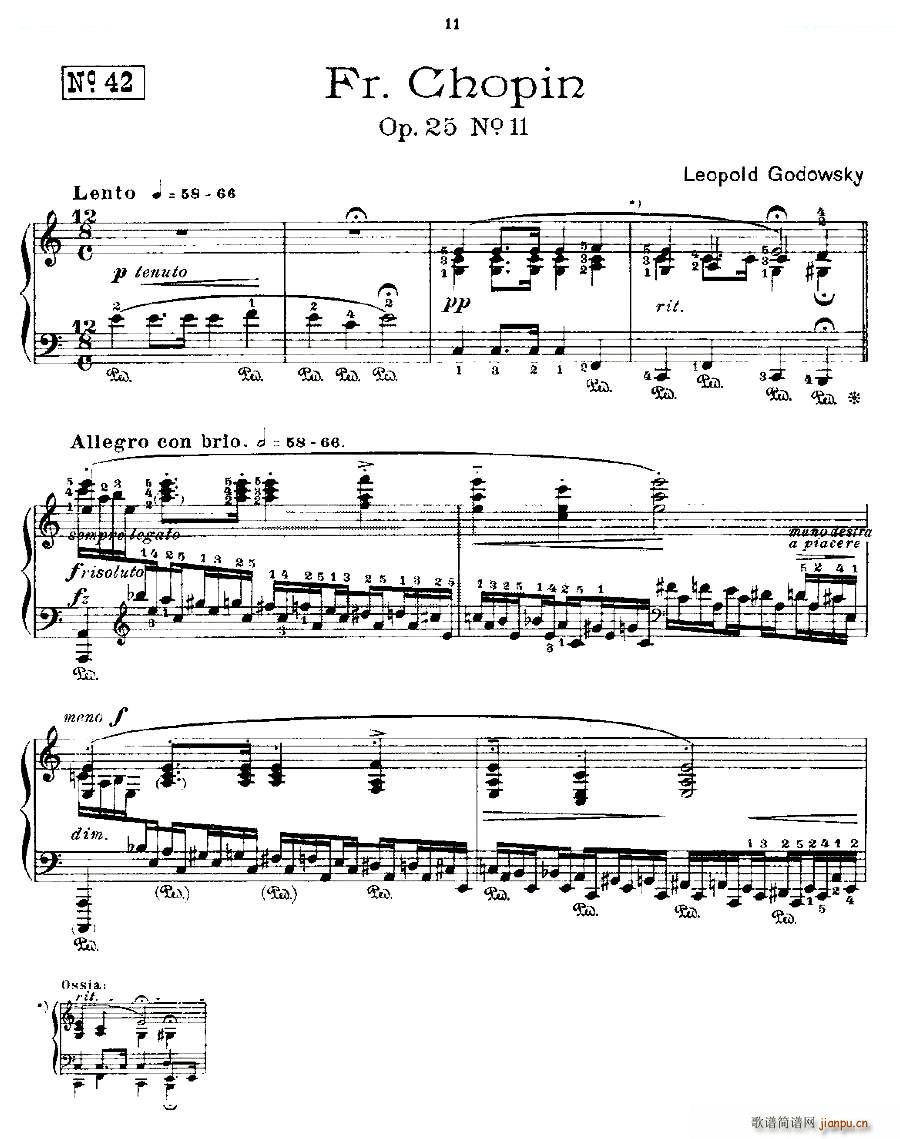 Ф�� ������ Fr Chopin Op 25 No11(����V)1