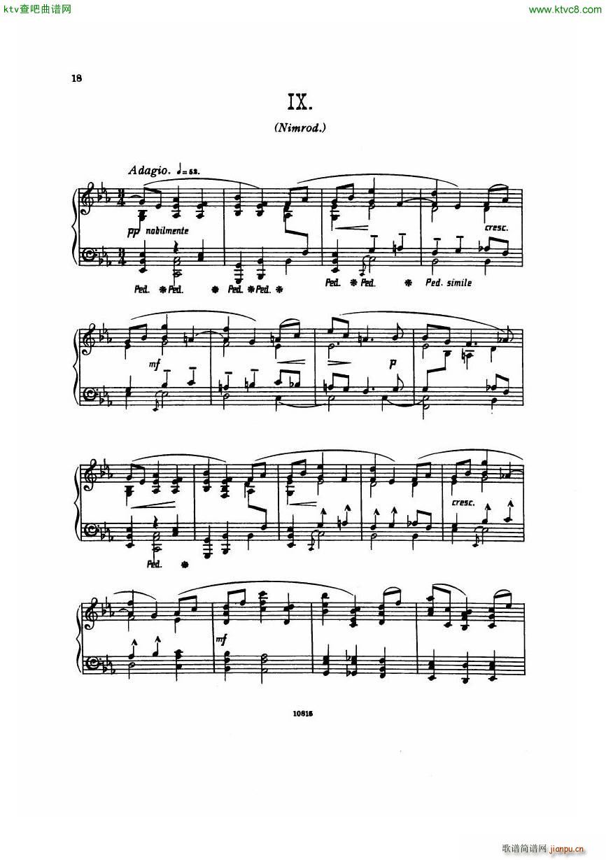 Edward Elgar Enigma Variations Op 36(����V)19