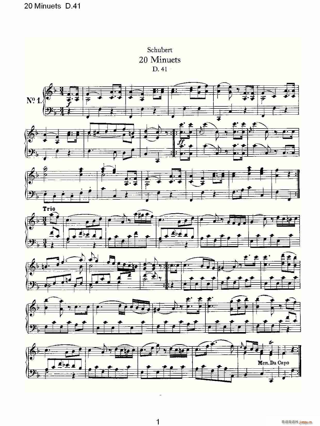 20 Minuets D.41(ʮ�ּ�����)1