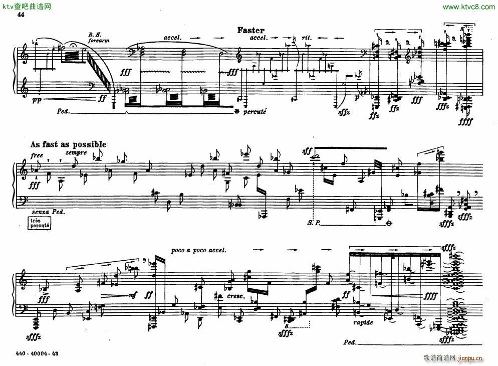 Bolcom 12 etudes for piano(����V)44