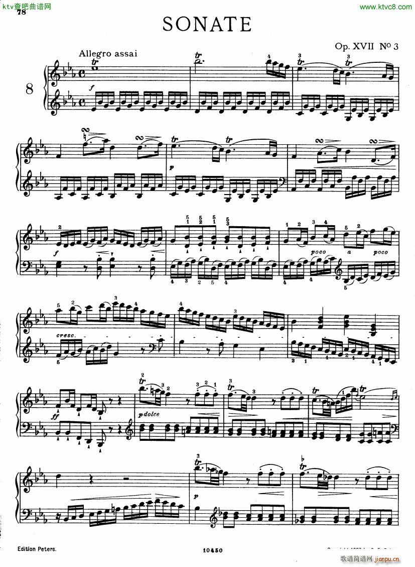 Bach JC op 17 no 3 Sonata(����V)1