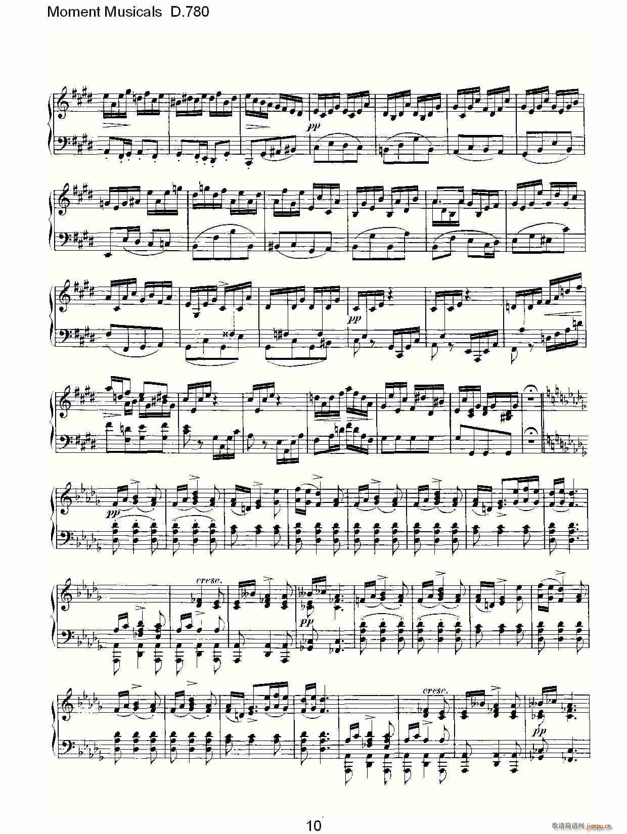 Moment Musicals D.780(ʮ�ּ�����)10