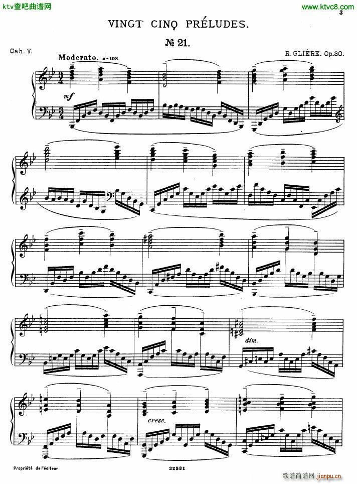 Gliere 25 Preludes op30 Book5(����V)1