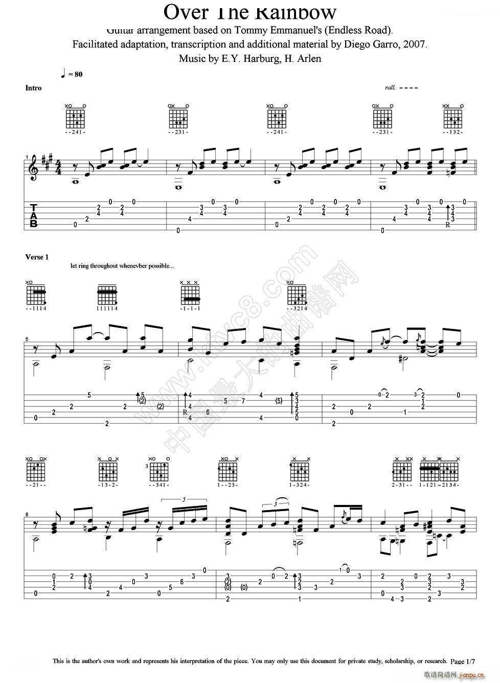 tommy emmanuel over the rainbow 1 ָ������(�����V)1