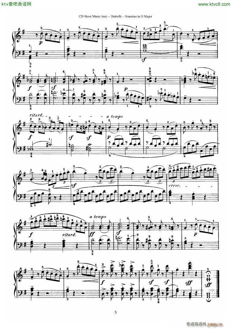 Diabelli Sonatinas Op 168 No 1 7 34P(����V)26