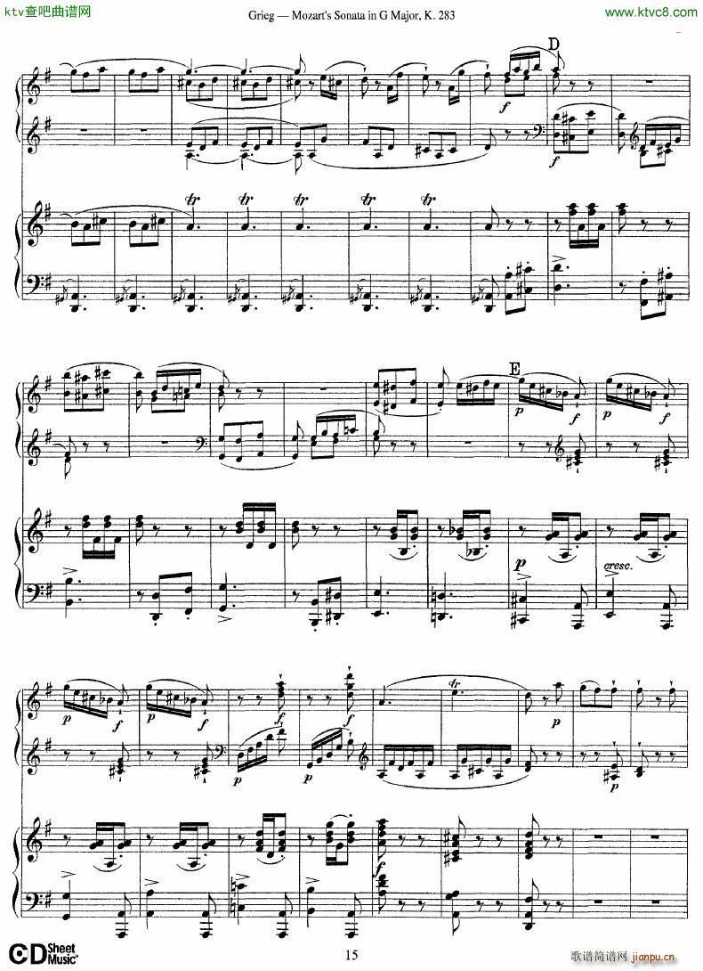 Grieg Sonata K 582 Mozart 2nd Piano Grieg(����V)15