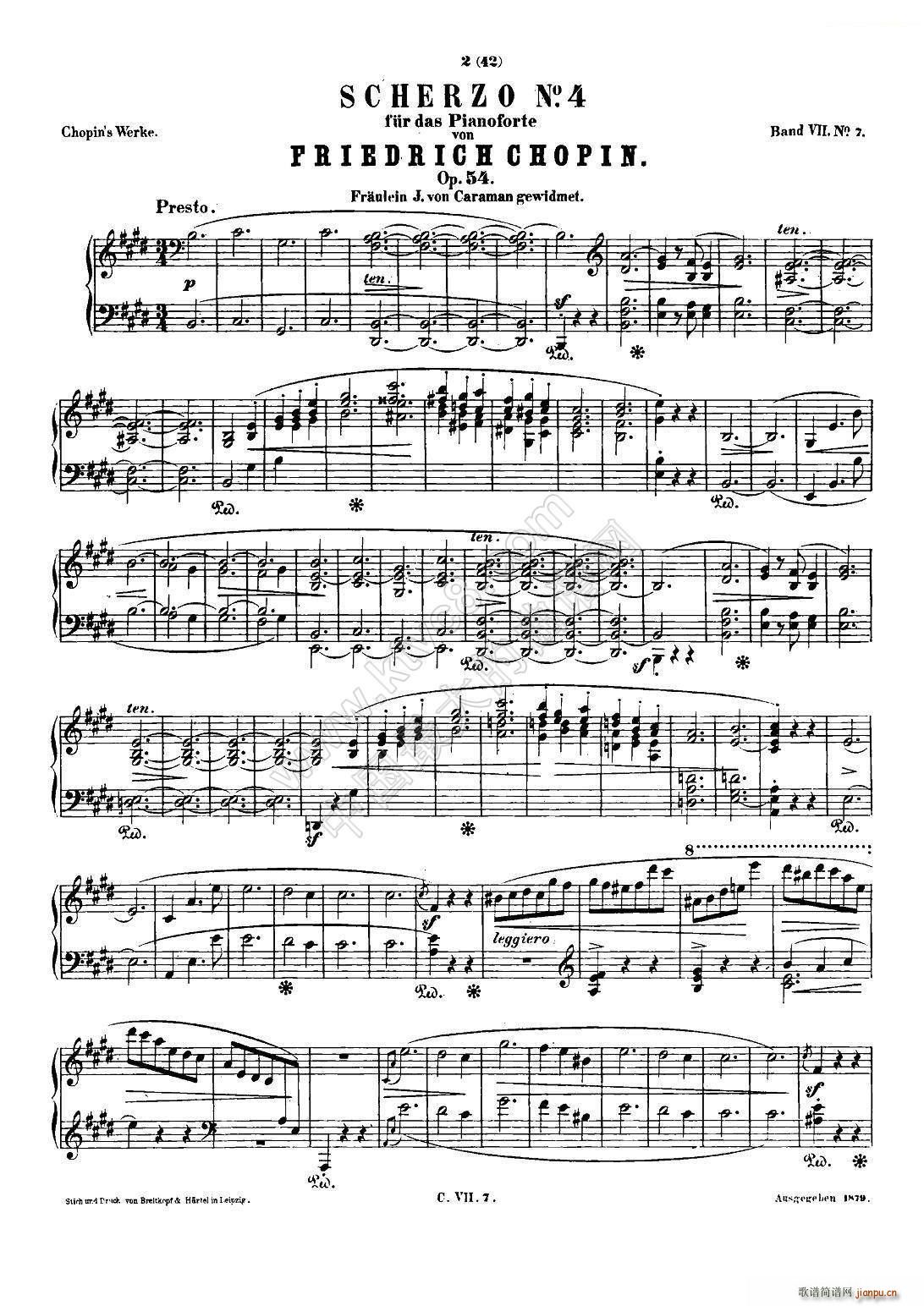 Ф�� ����C�o�� Chopin Scherzo No 4 E���{ Op 54(����V)1