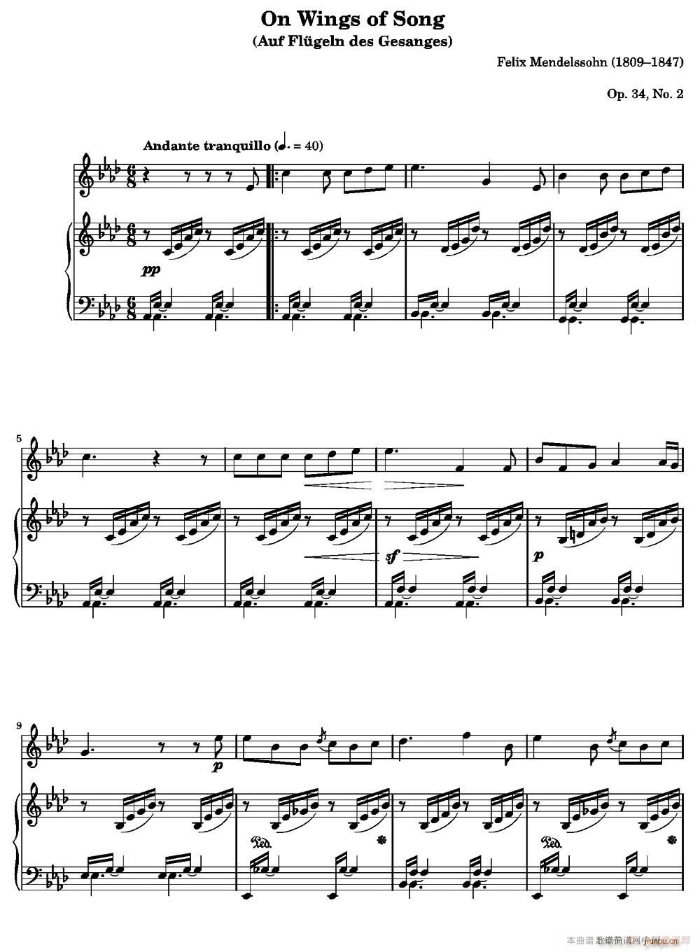 On Wings of Song Op 34 No 2(�Ѻ��V)1