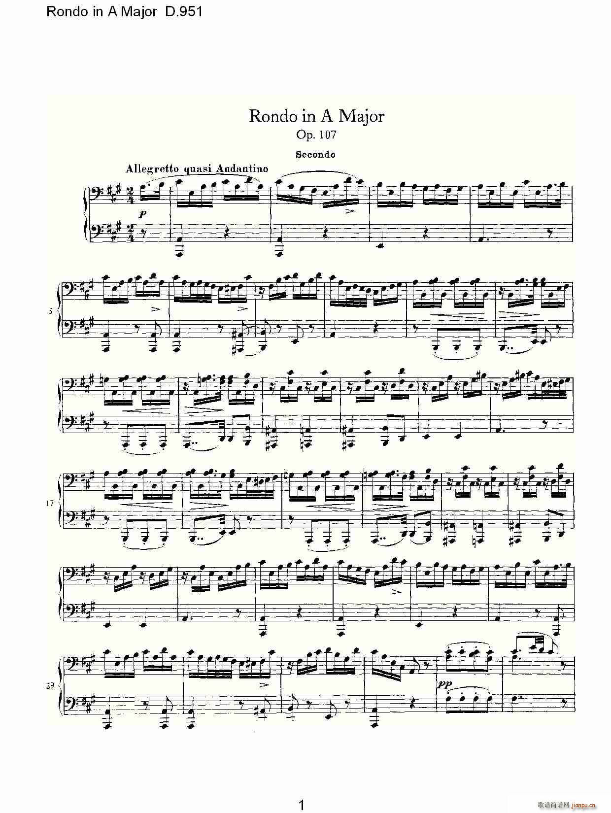 Rondo in A Major D.951(ʮ�ּ�����)1