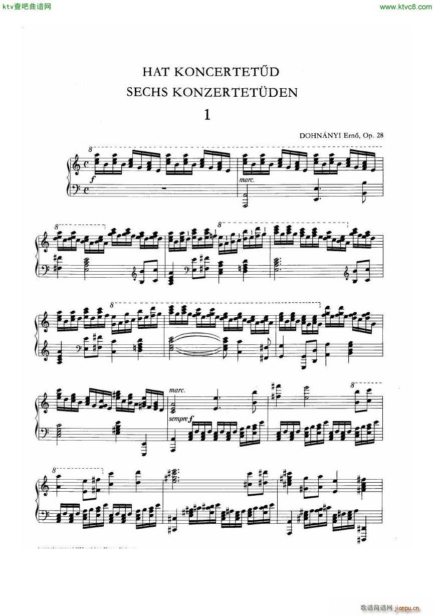 Dohnanyi Etude Op 28 1(����V)1