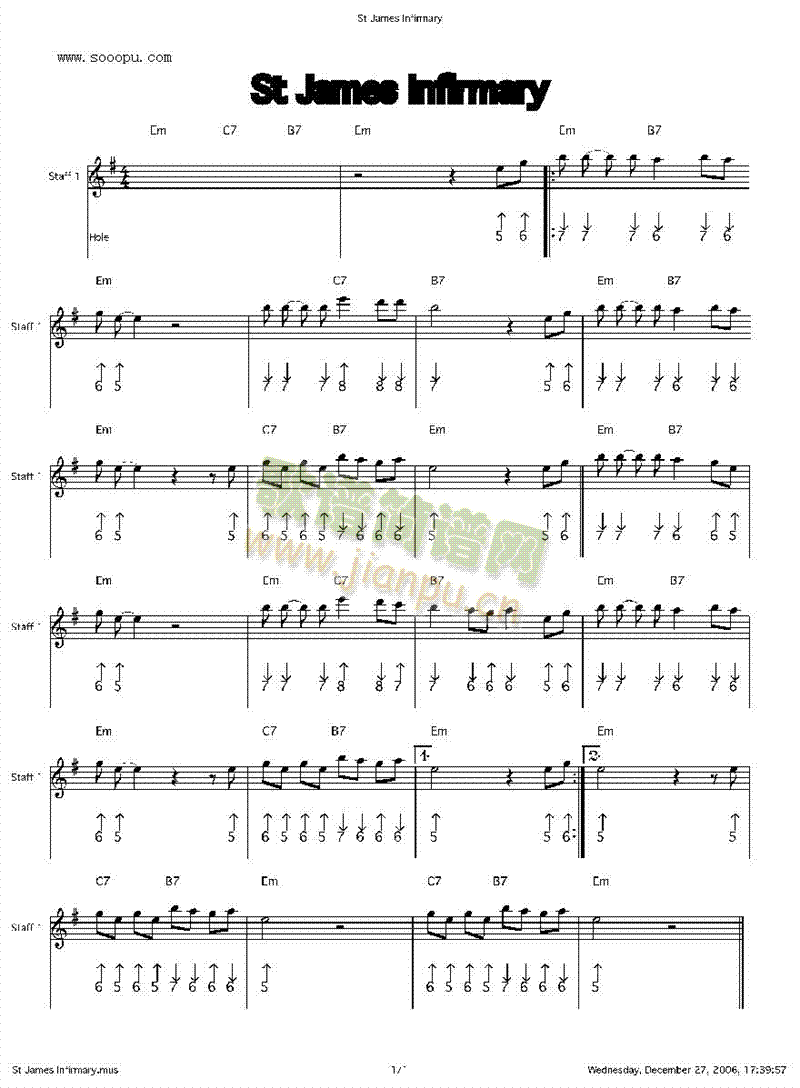 StJamesInfirmary�����V(������(l�� )�V)1