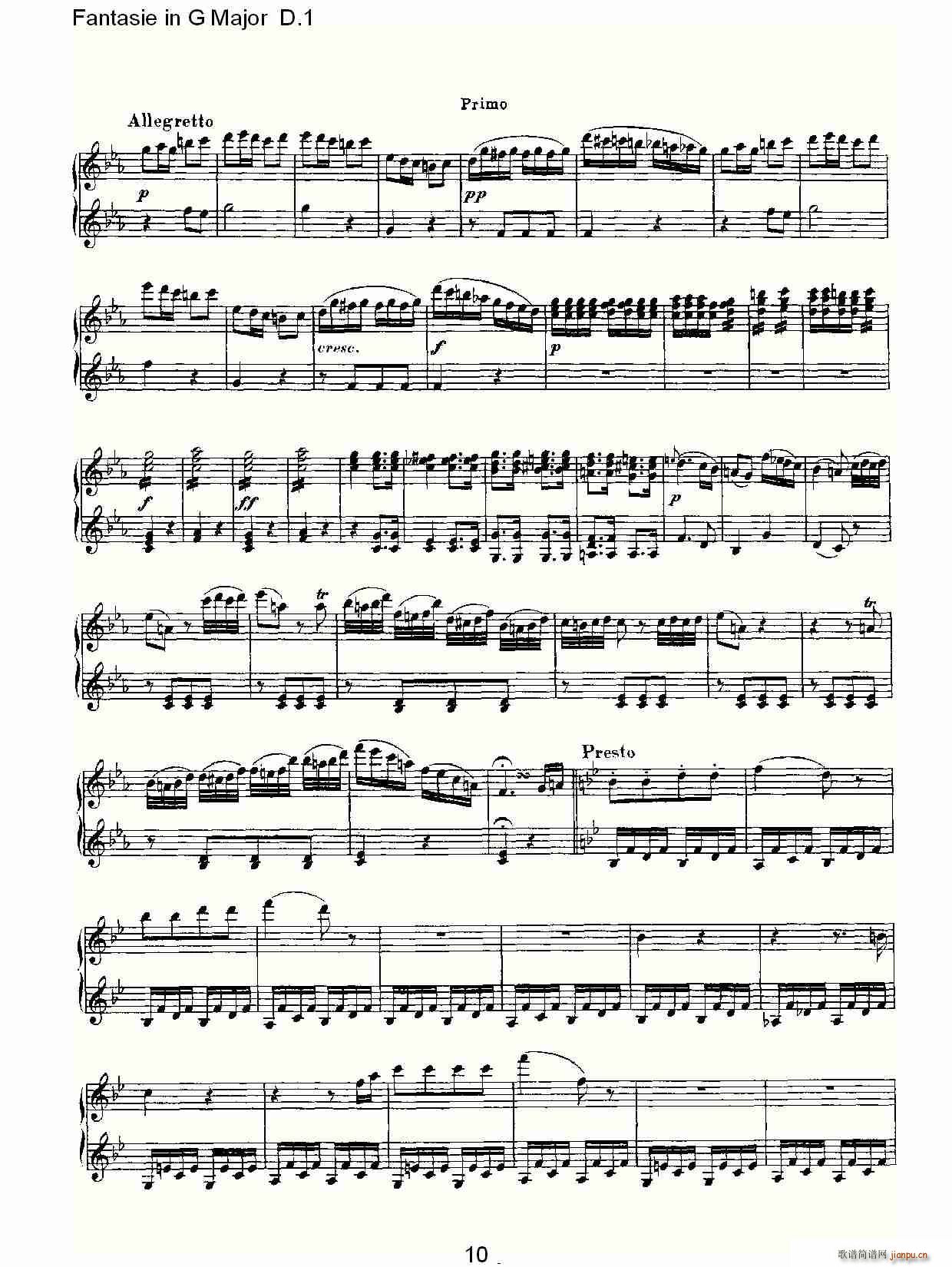 Fantasie in G Major D.1(ʮ�ּ�����)10