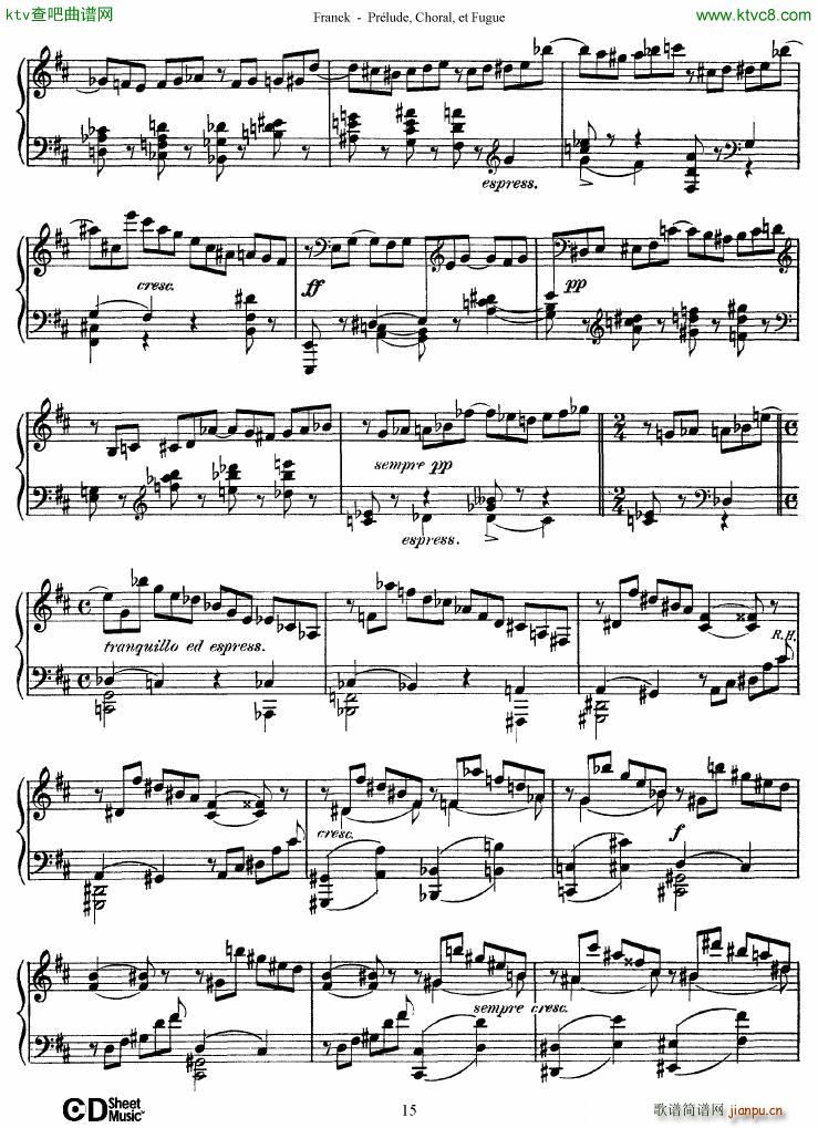 Franck Pr��lude Choral et Fugue(����V)15