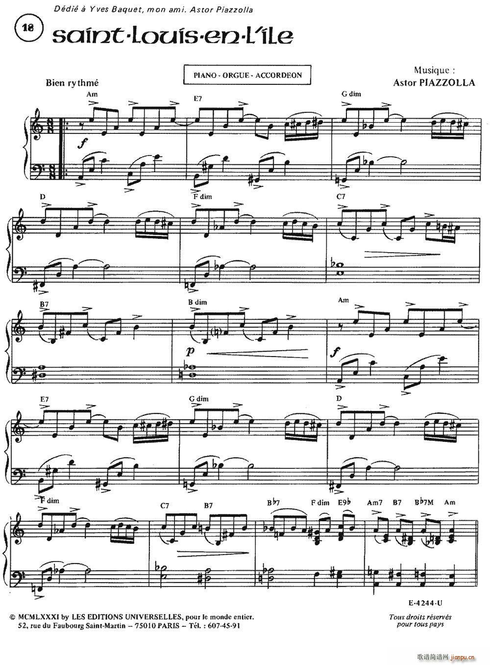 Piazzolla�ϼ� 18 Saint Louis En L Ile(���L(f��ng)���V)1