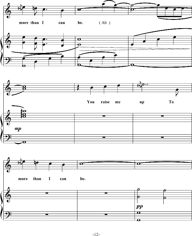 you raise me up�����V(����V)12