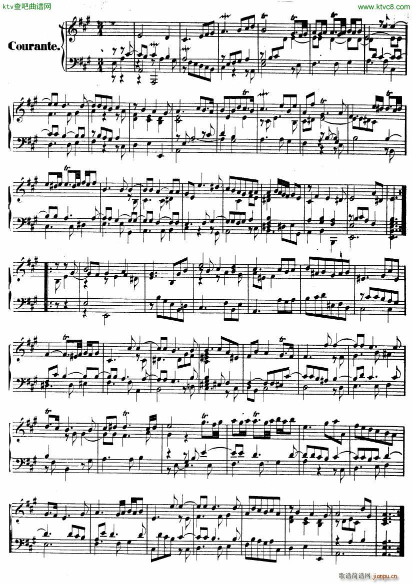 Handel Suite in A major G1 4(����V)3