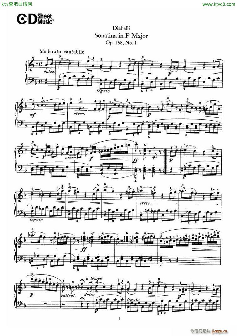 Diabelli Sonatinas Op 168 No 1 7 34P(����V)1
