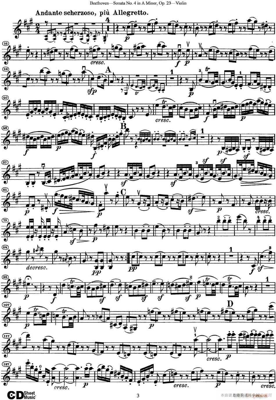 Violin Sonata No 4 in A Minor Op 23(С�����V)3