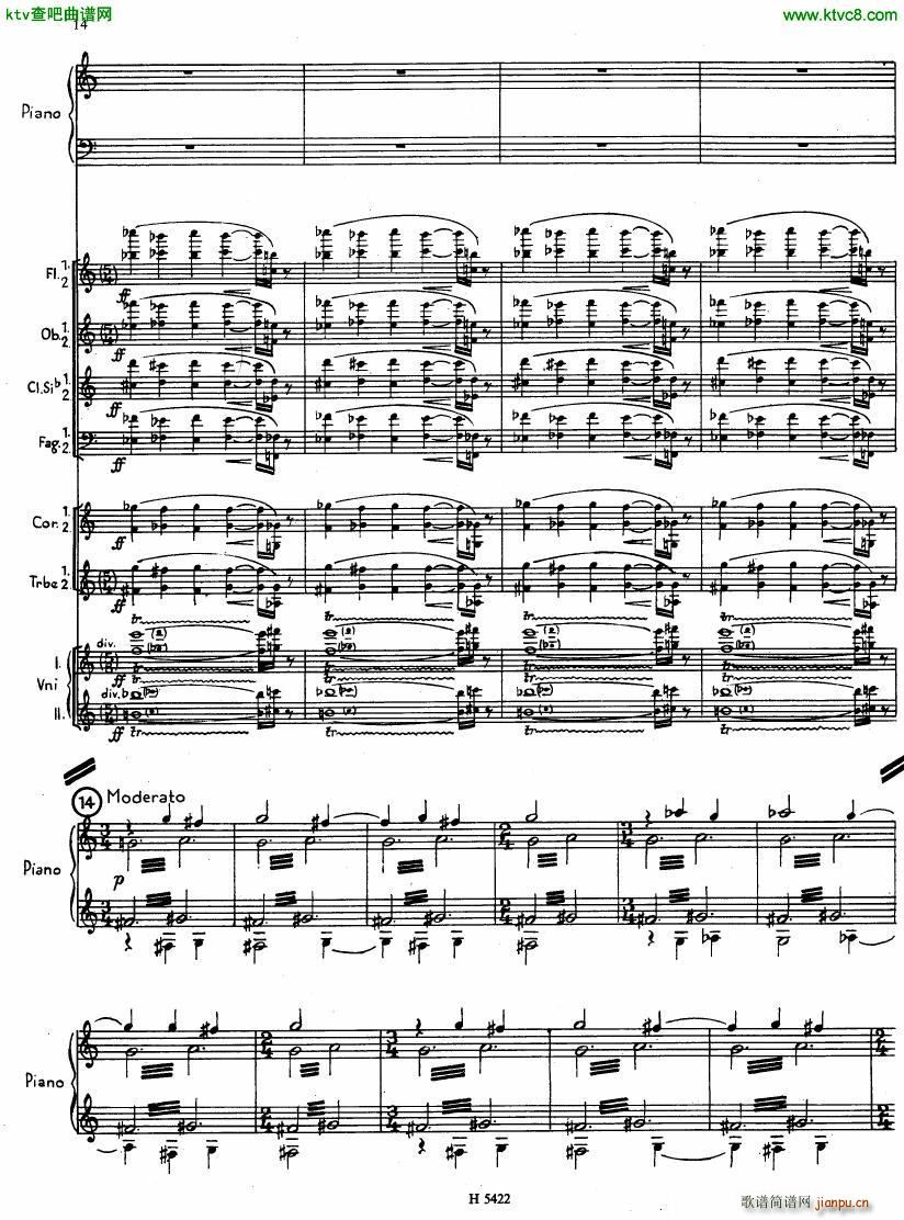 Fiser concerto da camera for piano full score(����V)12