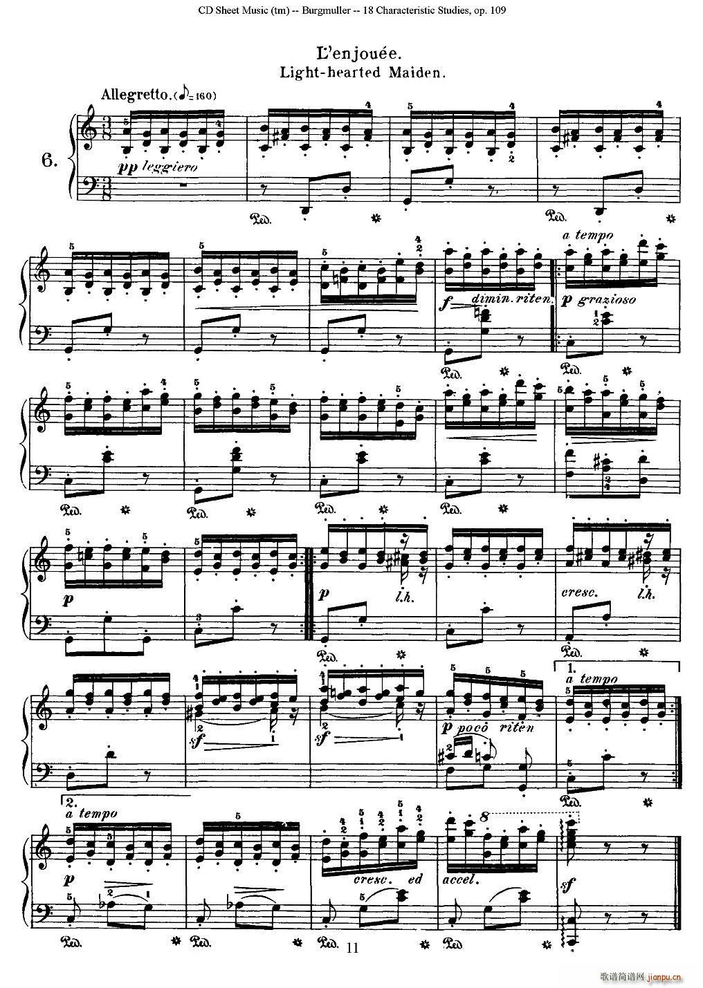 Burgmuller 18 Characteristic Studies 6(����V)1
