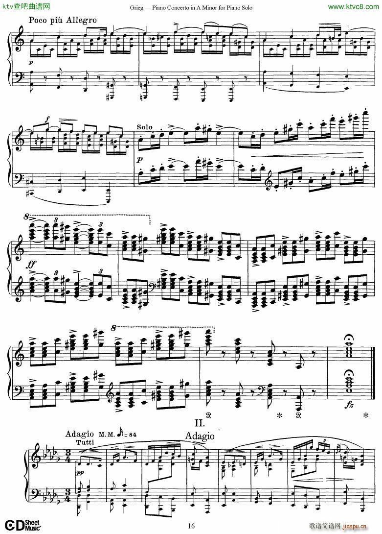 Grieg Piano Concerto solo arr 2 byGrieg(����V)16