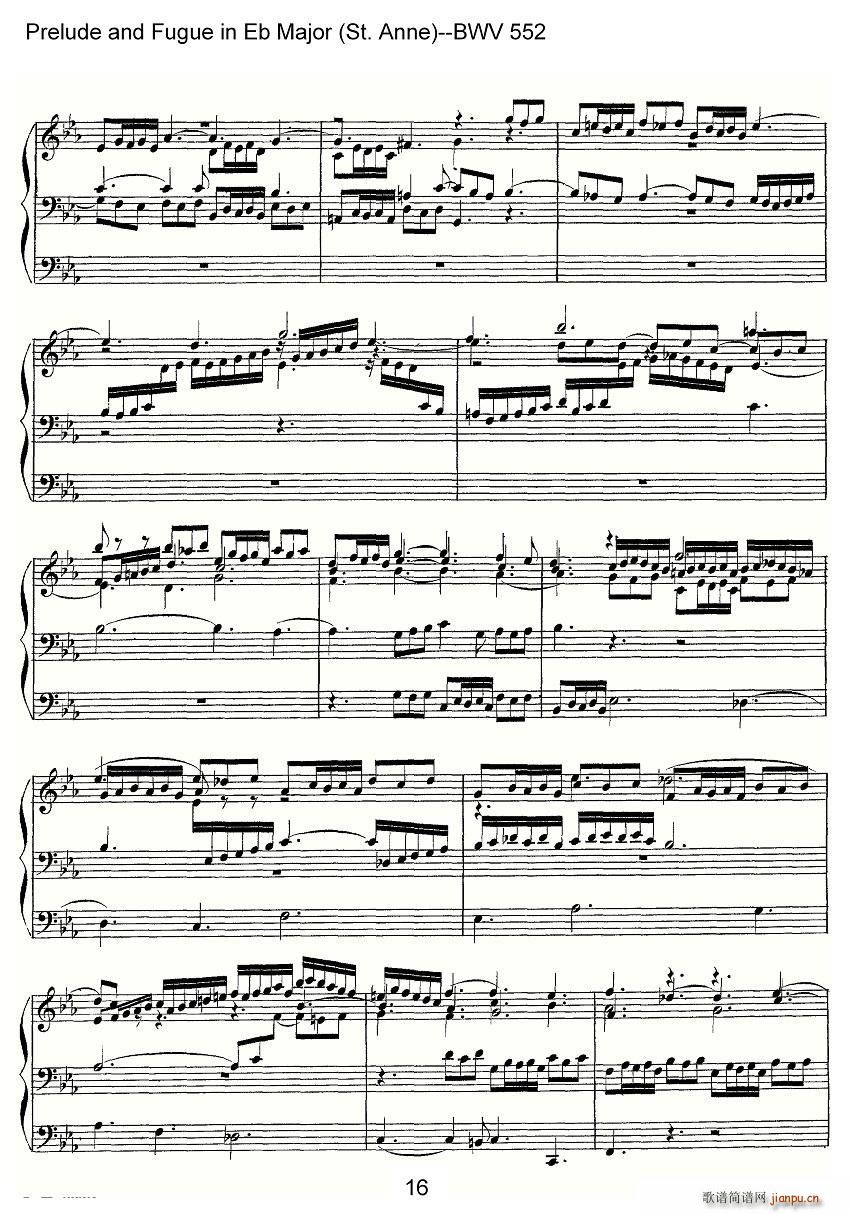 Prelude and Fugue in Eb Major St Anne BWV 552 ���L(f��ng)��(ʮ�ּ�����)16