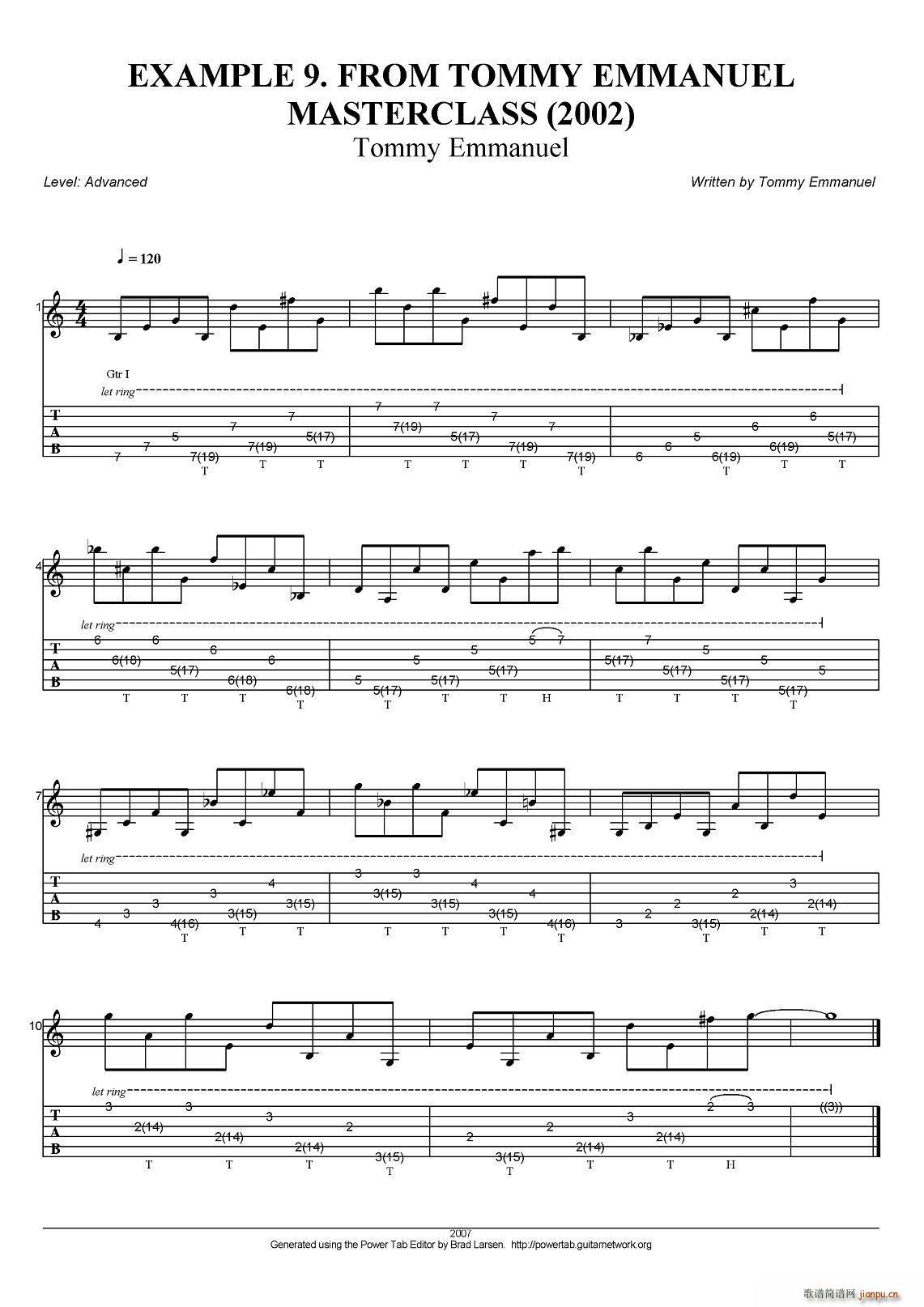 tommy emmanuel masterclass example 9 ָ������(�����V)1