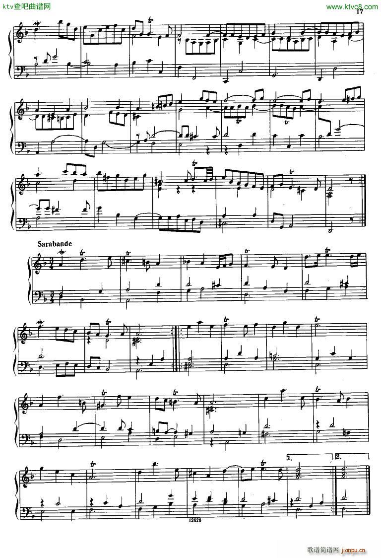 H ndel 1 Suiten for Piano Book 2(����V)16