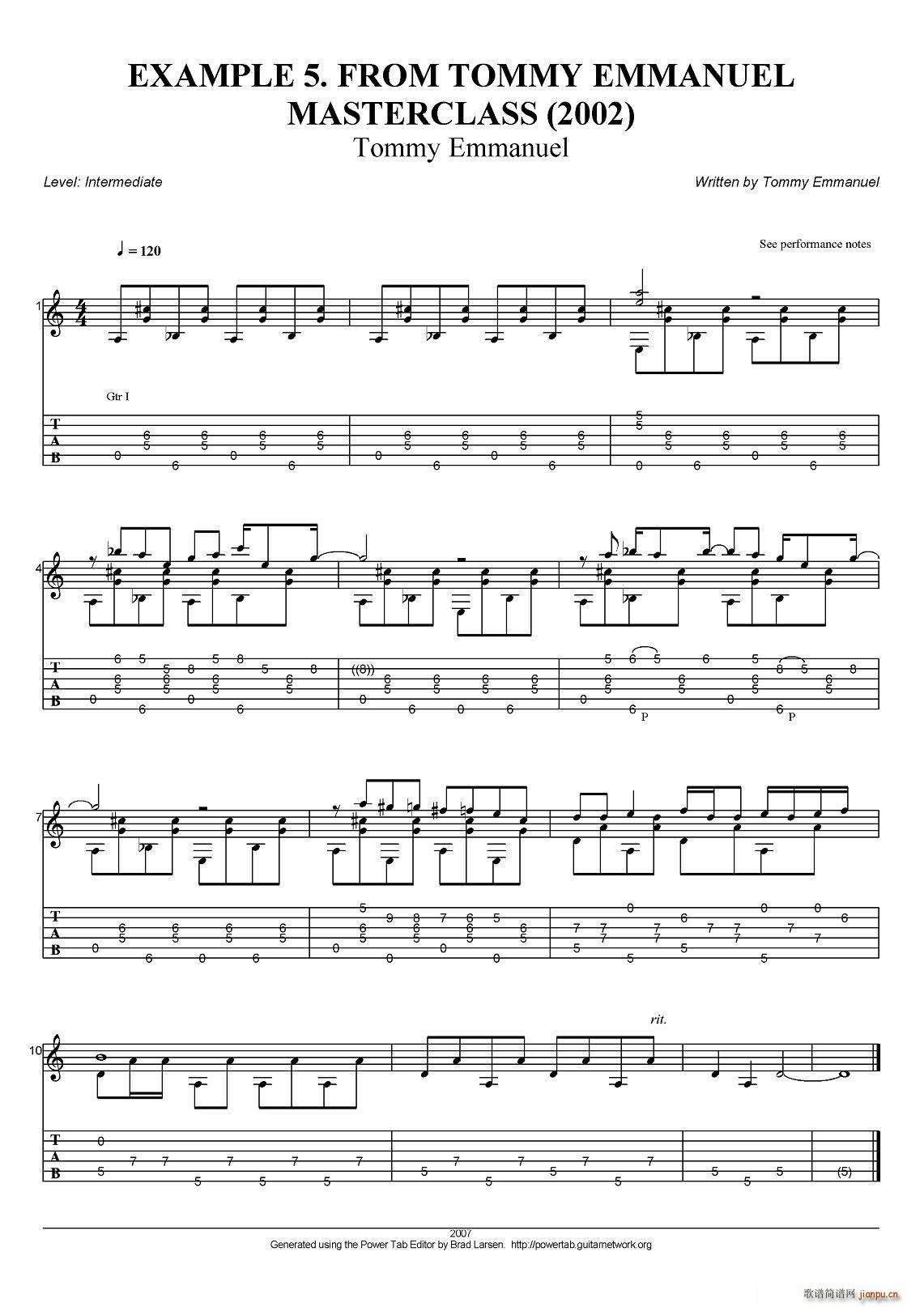 tommy emmanuel masterclass example 5 ָ������(�����V)1