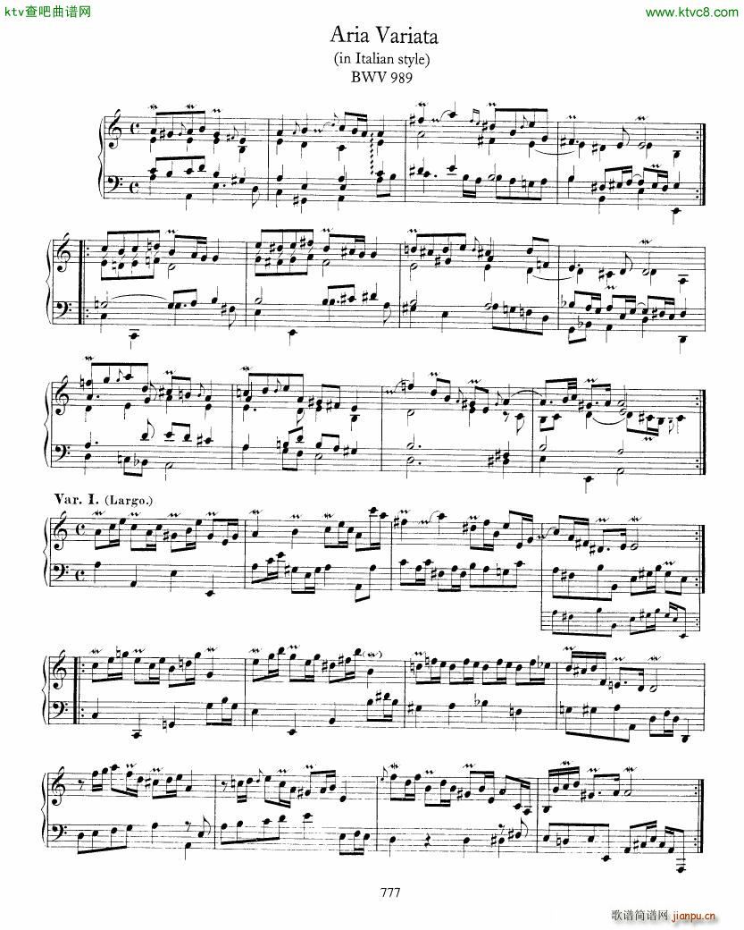 Bach JS BWV 989 Aria Variata(����V)1
