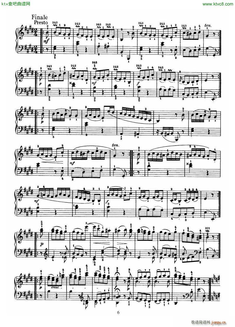 Haydn Piano Sonata No 31 In E(����V)6
