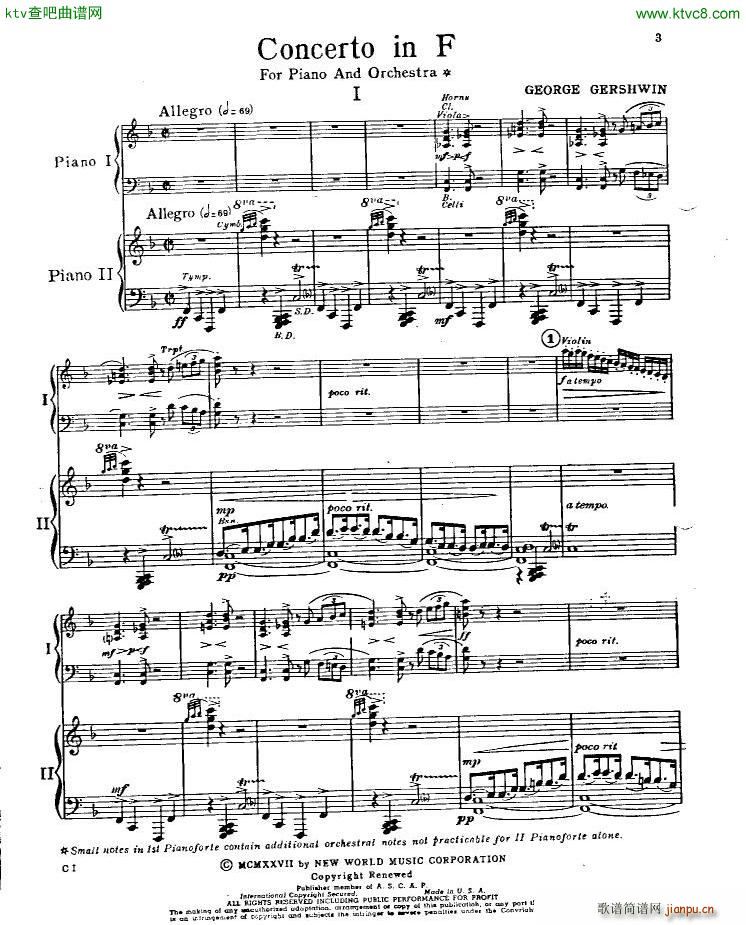 Gershwin Piano Concerto In F ��(����V)1