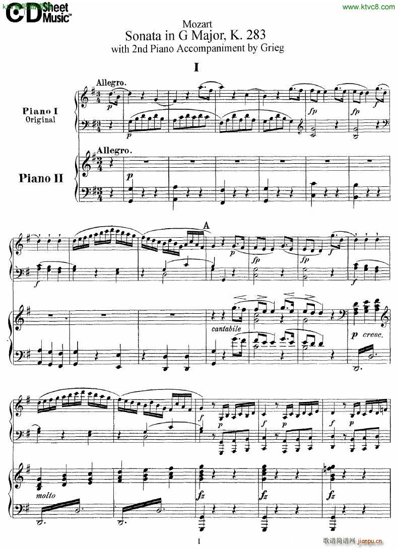 Grieg Sonata K 582 Mozart 2nd Piano Grieg(����V)1