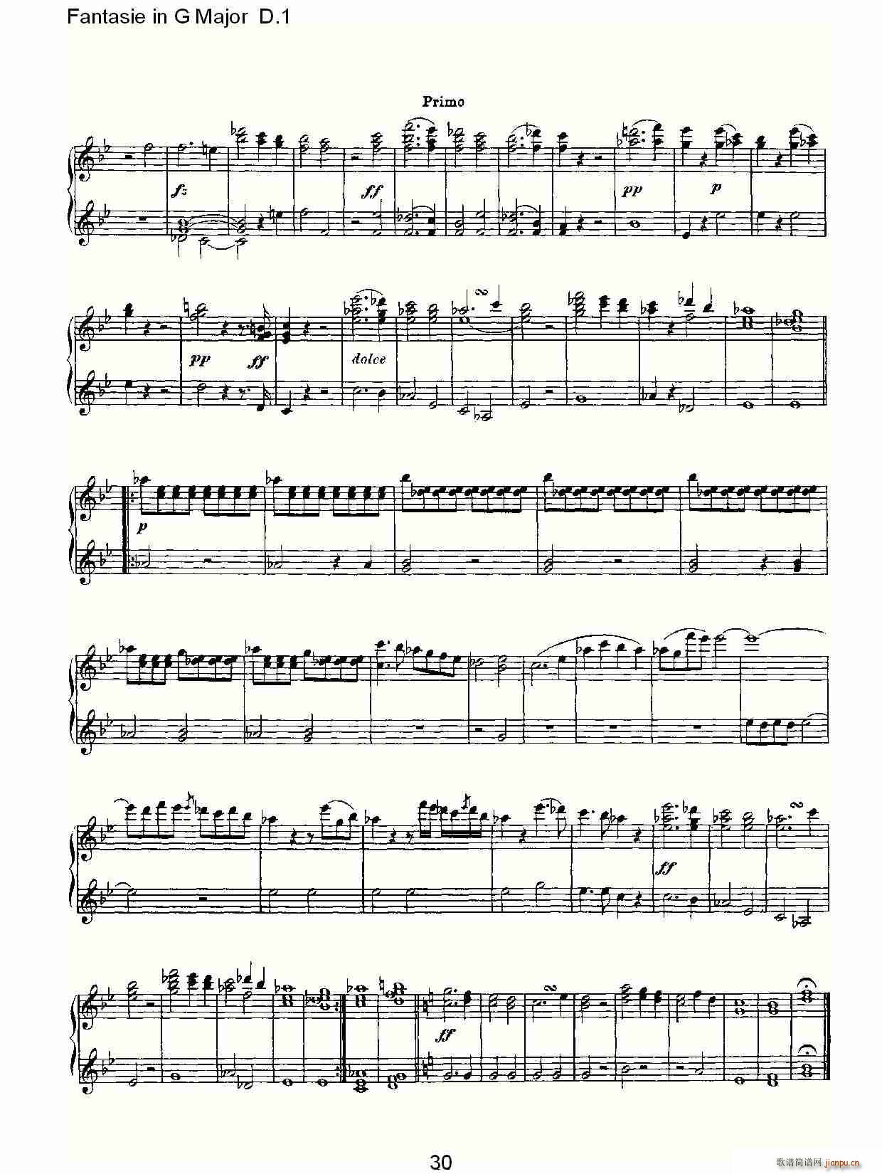 Fantasie in G Major D.1(ʮ�ּ�����)30
