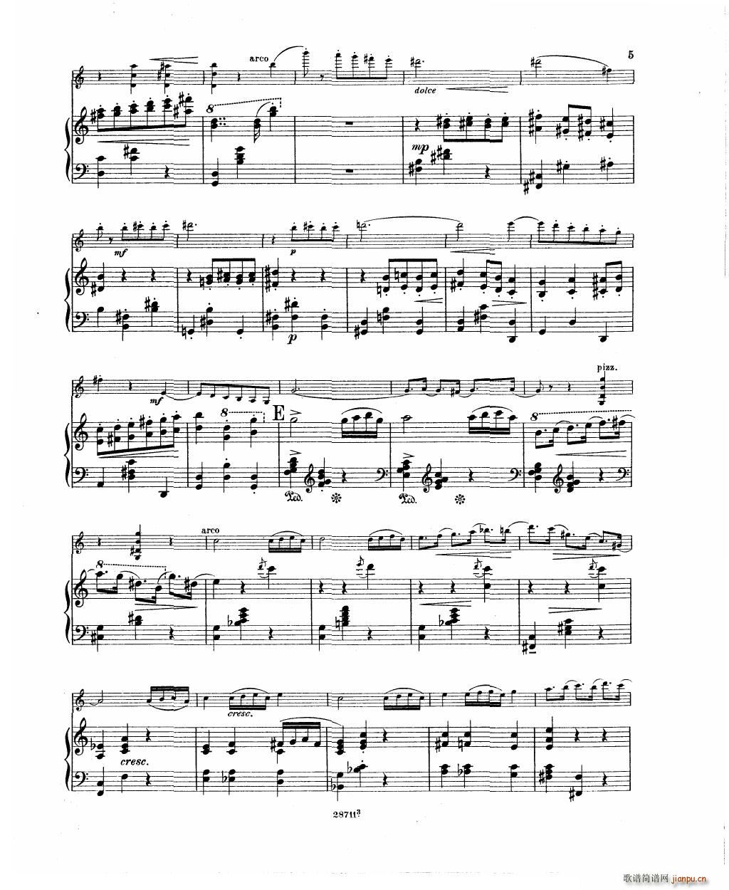 Bowen Humoresque for violin and piano(����V)7