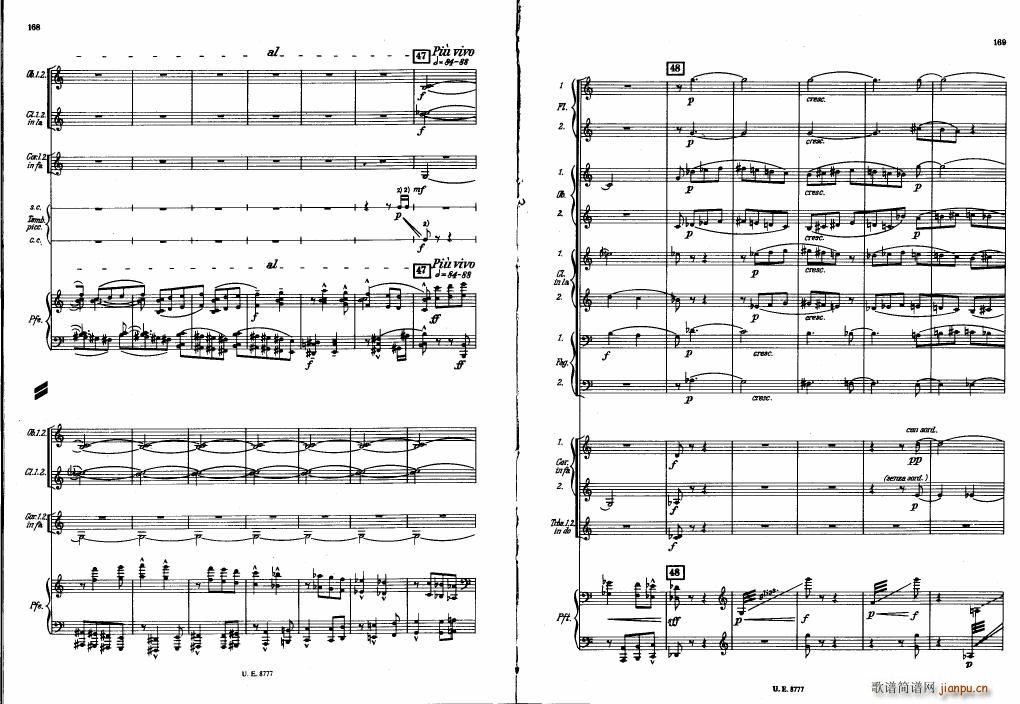 Bartok SZ 83 Piano Concerto No1 Full Score ��(����V)44