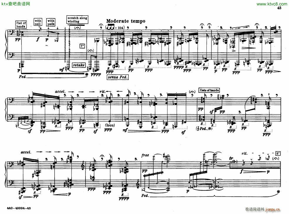 Bolcom 12 etudes for piano(����V)43