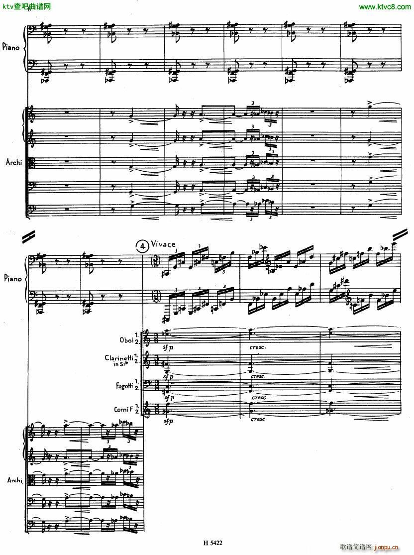 Fiser concerto da camera for piano full score(����V)6